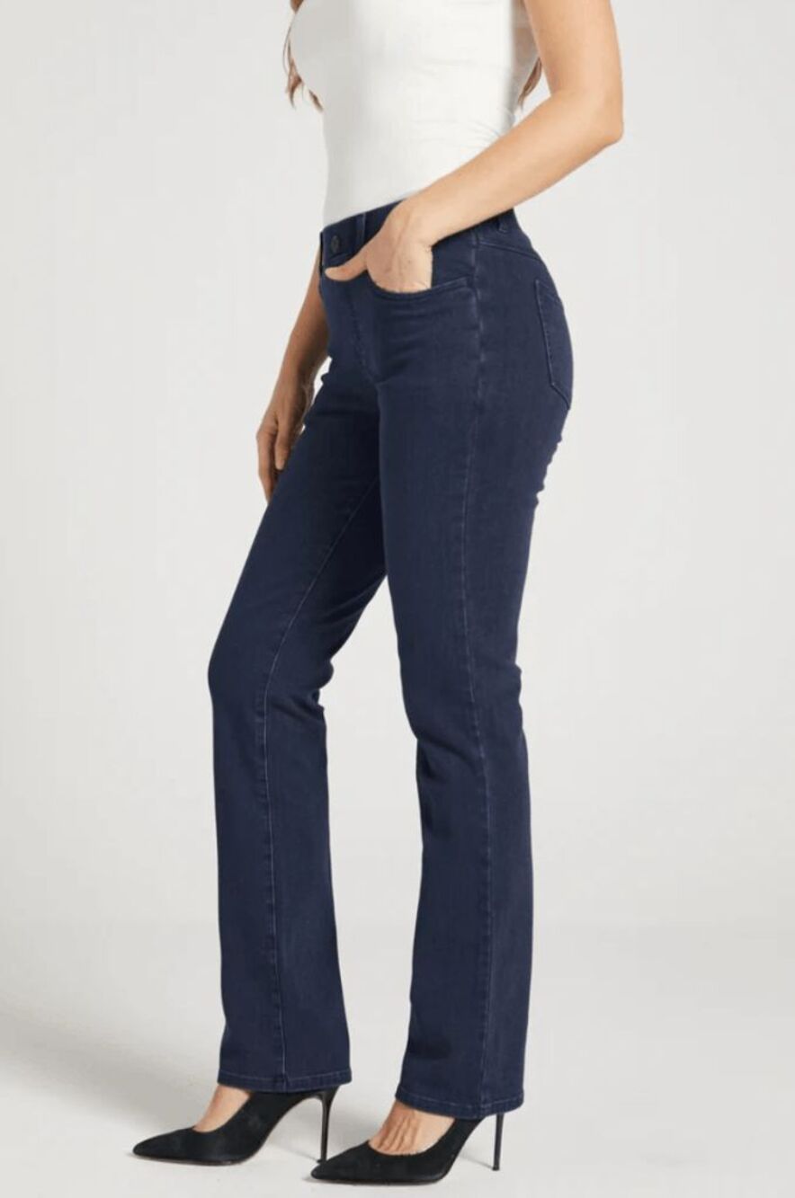 New Betabrand Indigo Straight 4 Pocket Yoga Denim Jeans Large